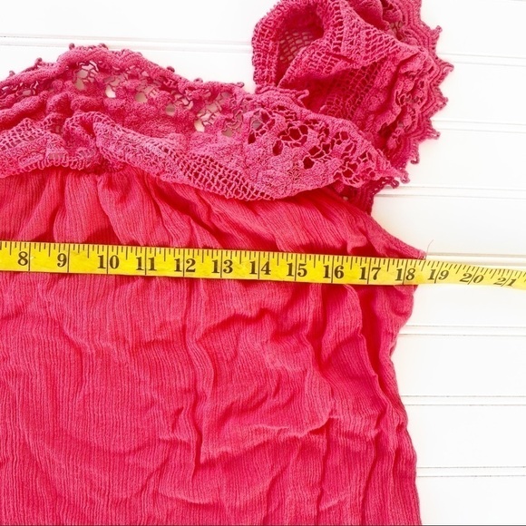 Lace coral blouse Size 1x - Picture 5 of 8